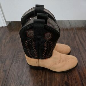 Kids Black and Tan Boots